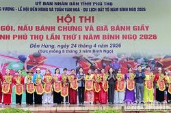 Hội thi gói, nấu bánh chưng và giã bánh giầy tỉnh Phú Thọ lần thứ I
