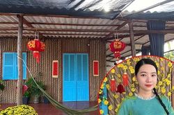 Vợ chồng trẻ rời TPHCM về quê, chi 130 triệu dựng nhà lá 88m² đẹp bất ngờ