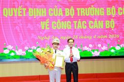 Công bố quyết định điều động và bổ nhiệm Phó Giám đốc Công an tỉnh Nghệ An