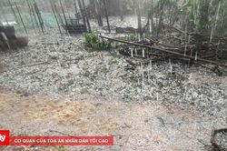 Mưa đá, dông lốc diện rộng ở miền Bắc khiến 5 người bị thương, hàng trăm ngôi nhà tốc mái