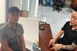 Mang súng đi uống cà phê, hai thanh niên bị trinh sát bắt quả tang