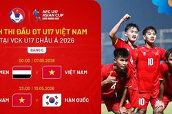 Lịch thi đấu của U17 Việt Nam tại bảng C vòng chung kết U17 châu Á 2026