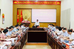 Thường trực Tỉnh ủy làm việc với Ban Tổ chức Tỉnh ủy và Sở Nội vụ