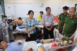 Lãnh đạo Công an TP Hà Nội thăm hỏi cán bộ Công an bị thương khi làm nhiệm vụ