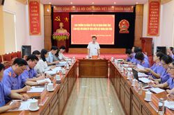 Ban Thường vụ Đảng ủy c&aacute;c cơ quan Đảng tỉnh l&agrave;m việc với Đảng ủy Viện kiểm s&aacute;t nh&acirc;n d&acirc;n tỉnh
