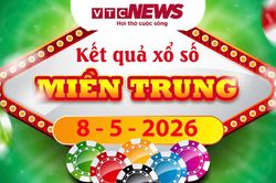 XSMT 8/5 - Trực tiếp kết quả xổ số miền Trung hôm nay 8/5/2026