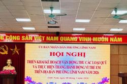 Phường Lĩnh Nam triển khai vận động các loại quỹ và Tháng hành động vì trẻ em năm 2026