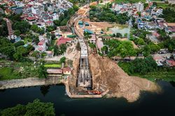 Hình hài kênh Thụy Phương dài 7,7 km trước mùa mưa