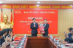 Trưởng Ban Tổ chức Thành ủy Hà Nội làm Phó trưởng Ban Tổ chức Trung ương
