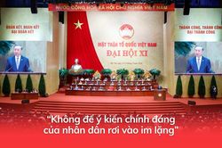 'Không để ý kiến chính đáng của nhân dân rơi vào im lặng'