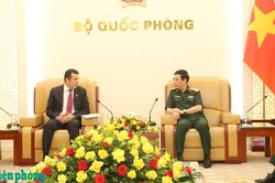 Đại tướng Phan Văn Giang tiếp Đại sứ Thụy Điển và Đại sứ Algeria tại Việt Nam