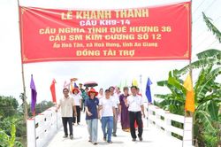 Xã Hòa Hưng khánh thành cầu KH9-14