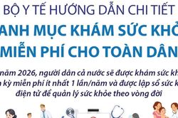 Bộ Y tế hướng dẫn chi tiết danh mục khám sức khỏe miễn phí cho toàn dân