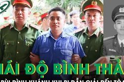 Thái độ bình thản khi bị dẫn giải đến tòa của Bùi Đình Khánh, đối tượng nổ súng khiến Thiếu tá công an hy sinh