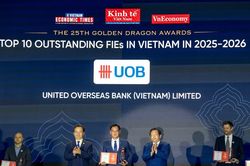 UOB Việt Nam được vinh danh 'Ngân hàng tốt nhất cho doanh nghiệp FDI' tại Giải thưởng Rồng Vàng 2026
