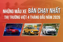 [Infographic] Những mẫu xe bán chạy nhất thị trường Việt Nam 4 tháng đầu năm 2026
