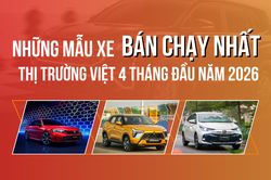 [Infographic] Những mẫu xe bán chạy nhất thị trường Việt Nam 4 tháng đầu năm 2026