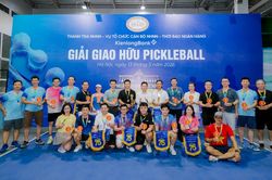 Sôi nổi giải Pickleball giao hữu giữa các đơn vị ngành Ngân hàng
