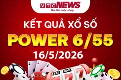 Vietlott 16/5 - Kết quả xổ số Vietlott hôm nay 16/5/2026 - Xổ số Power 6/55