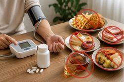 Khi dùng thuốc huyết áp, cần hạn chế/tránh 5 nhóm thực phẩm này để tránh tăng nguy cơ tim mạch