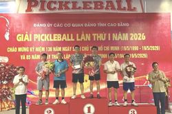81 vận động viên tham gia Giải Pickleball Đảng ủy các cơ quan Đảng tỉnh lần thứ I