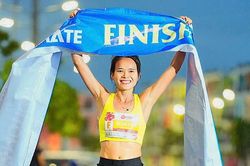 Hồng Lệ vô địch giải marathon ở Hải Phòng