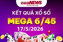 Vietlott 17/5 - Kết quả xổ số Vietlott hôm nay 17/5/2026 - Xổ số Mega 6/45