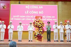 Công bố Quyết định thành lập Công an TP Đồng Nai