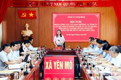 Đoàn công tác của Ban Thường vụ Tỉnh ủy làm việc với Ban Thường vụ Đảng ủy các xã, phường thuộc nhóm 3