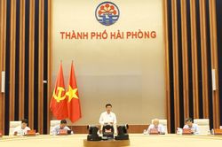 Phó Chủ tịch Quốc hội Nguyễn Hồng Diên chủ trì cuộc làm việc với UBND thành phố Hải Phòng