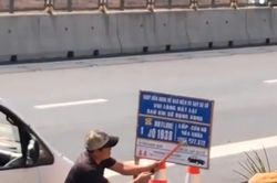 Người đàn ông phá hoại tài sản trên cao tốc Bắc-Nam bị phạt 1,5 triệu đồng