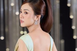 Vợ NSND C&ocirc;ng L&yacute; khoe nhan sắc gợi cảm, hoa hậu Đỗ Thị H&agrave; t&acirc;m tư sau lấy chồng
