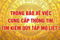 Thông báo về việc cung cấp thông tin tìm kiếm, quy tập mộ liệt sĩ