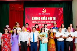 Chung khảo Hội thi 'Báo cáo viên, Tuyên truyền viên giỏi xã Sơn Đồng năm 2026