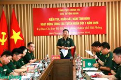 Cục Tuyên huấn kiểm tra công tác Tuyên huấn tại Ban Chỉ huy Bộ đội Biên phòng thành phố Hải Phòng