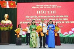 Chung khảo Hội thi Báo cáo viên Đảng ủy Các cơ quan Đảng tỉnh: Thí sinh Nguyễn Văn Nguyên giành giải Nhất