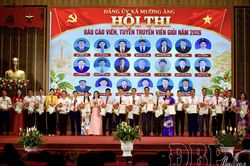 Xã Mường Ảng trao 14 giải cho thí sinh thi báo cáo viên, tuyên truyền viên giỏi