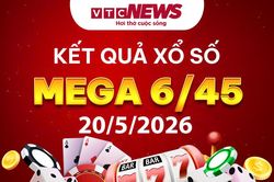 Vietlott 20/5 - Kết quả xổ số Vietlott hôm nay 20/5/2026 - Xổ số Mega 6/45