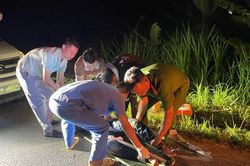 Cảnh sát 113 đưa 2 thanh niên bất tỉnh sau tai nạn giao thông đi cấp cứu trong đêm