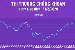 [Infographic] Chứng khoán ngày 21/5: VN-Index giảm 16,34 điểm, thanh khoản thị trường giảm