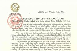 Tổng Bí thư, Chủ tịch nước Tô Lâm gửi thư nhân kỷ niệm Ngày truyền thống phòng, chống thiên tai Việt Nam