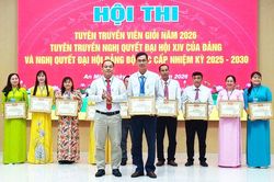 Trao giải hội thi tuyên truyền viên, báo cáo viên giỏi xã An Minh năm 2026