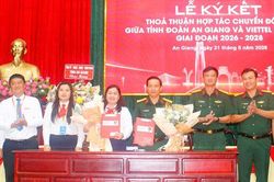 Tỉnh đoàn An Giang và Viettel An Giang ký kết thỏa thuận hợp tác chiến lược về chuyển đổi số