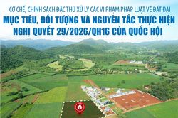 Cơ chế, chính sách đặc thù xử lý các vi phạm pháp luật về đất đai: Mục tiêu, đối tượng và nguyên tắc thực hiện Nghị quyết 29/2026/QH16 của Quốc hội