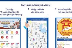 Học sinh có thể tra cứu lộ trình tới điểm thi lớp 10 trên iHanoi