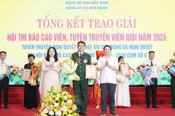 Bắc Ninh: Thí sinh Trương Quang Ninh đạt giải Nhất hội thi Báo cáo viên giỏi Cụm thi số 6