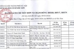 BHXH Sóc Sơn công khai danh sách 137 đơn vị chậm đóng bảo hiểm