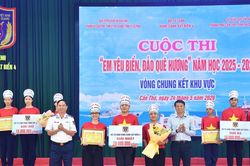 Bộ Tư lệnh V&ugrave;ng Cảnh s&aacute;t biển 4 tổ chức V&ograve;ng chung kết khu vực Cuộc thi 'Em y&ecirc;u biển, đảo qu&ecirc; hương'