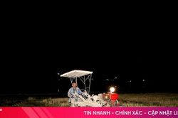 Nông dân cày đêm tránh nắng, đẩy nhanh tiến độ sản xuất hè thu