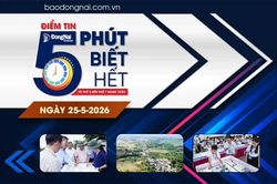 Điểm tin '5 phút biết hết' sáng 25-5: Biệt phái 22 viên chức Văn phòng Đăng ký đất đai thành phố Đồng Nai hỗ trợ công tác giải phóng mặt bằng các dự án trọng điểm
